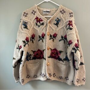 Vintage Express Flower Cardigan